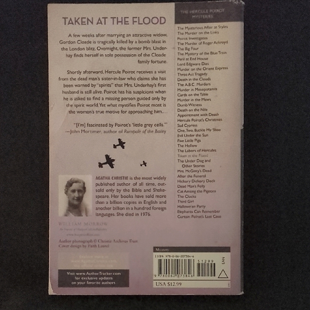 "TAKEN AT THE FLOOD"   A HERCULE POIROT MYSTERY.  BY: AGATHA CHRISTIE. ©  1948 - Picture 2 of 2